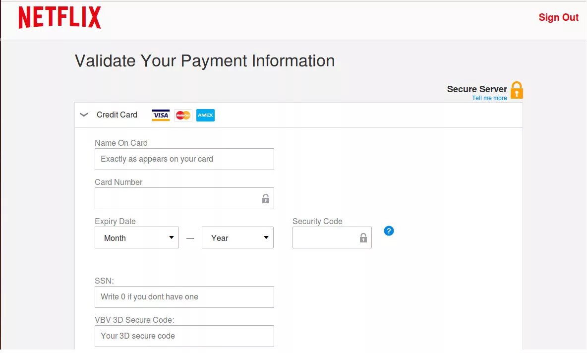 Credit card number is invalid