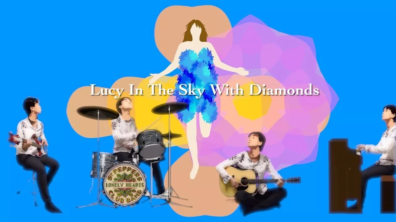 Даймонд ин зе скай. Битлз Люси. Lucy in the Sky with Diamonds the Beatles. Люси ин зе Скай виз Даймондс. Караоке Люси.