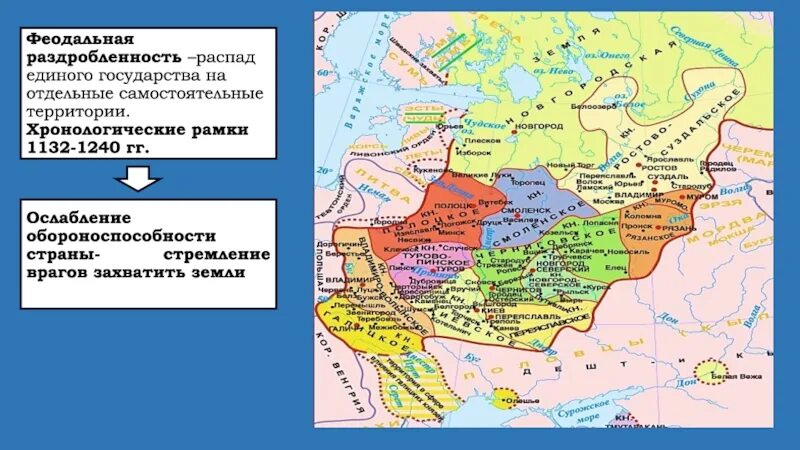 Карта Руси периода распада единого государства. Карта распад феодальная раздробленность на Руси. Русь в период раздробленности карта. Феодальная раздробленность на Руси карта. Период раздробленности на территории руси