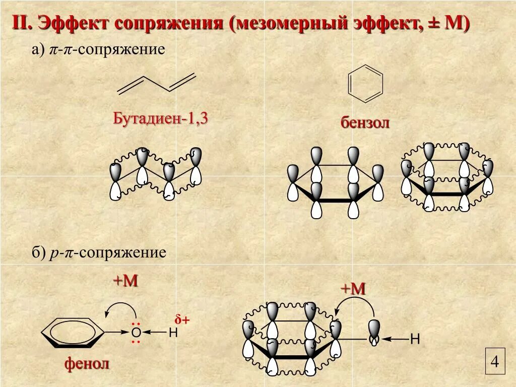 Сопряженные связи в молекулах. Бутадиен 1 3 мезомерный эффект. Толуол мезомерный эффект. Мезомерный эффект сопряжения. Мезомерный эффект нитрогруппы.