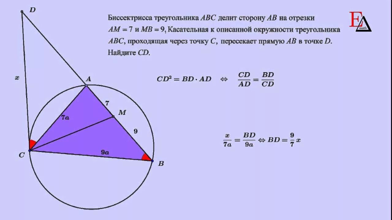 Круг в треугольнике авс. Касательная к окружности описанной около треугольника. Касательные к описанной окружности. Касательная к описанной окружности треугольника. Биссектриса и описанная окружность.
