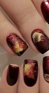 Красивый дизайн ногтей осень
