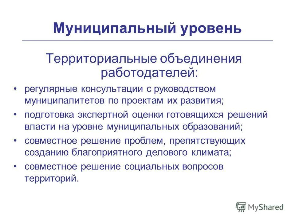 Муниципальный уровень политики