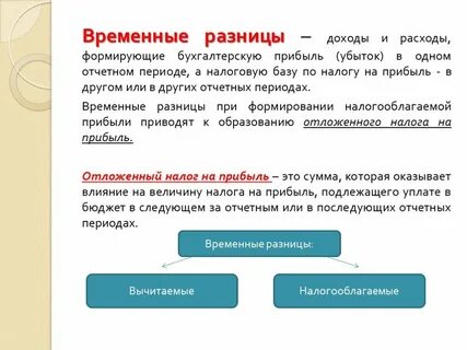 Временные разницы какой счет