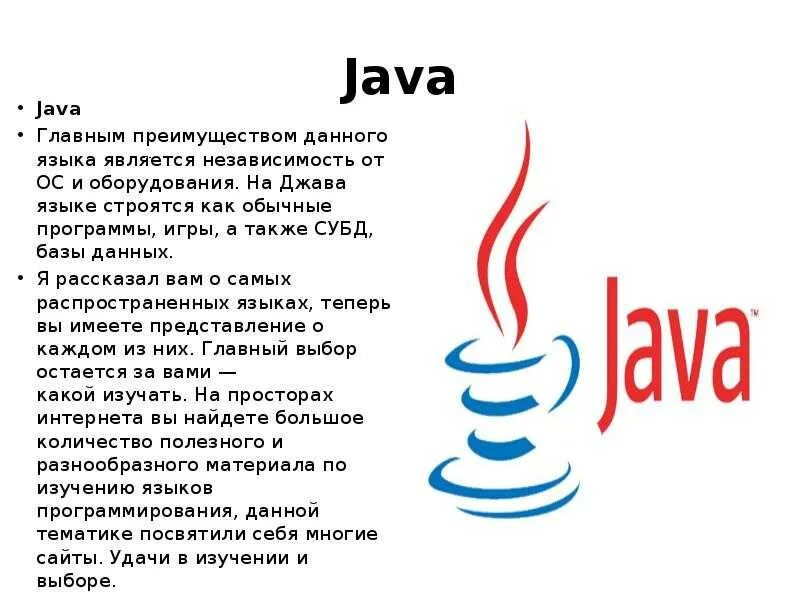 Язык java язык программирования. Программирование на языке java краткое описание. Язык программирования lave. Язык программирования java доклад. Java информация