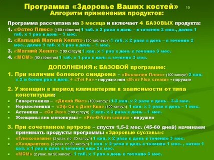 Программы организма
