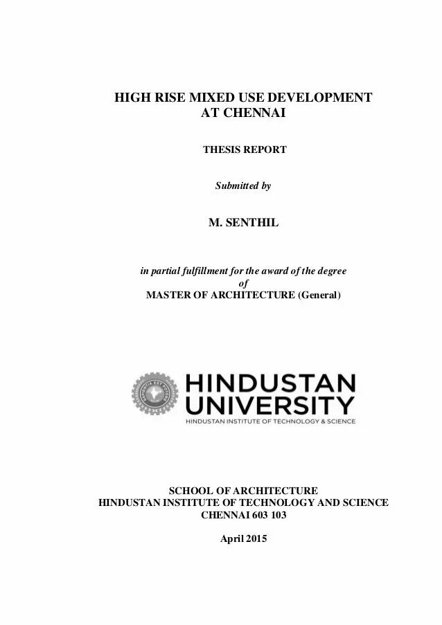 Thesis development. Master thesis. thesis title page.