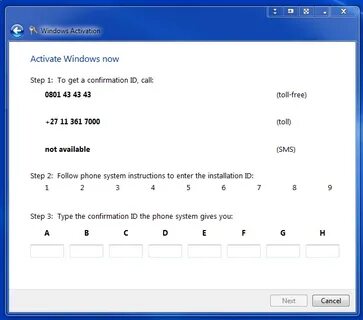 Как активировать windows по телефону