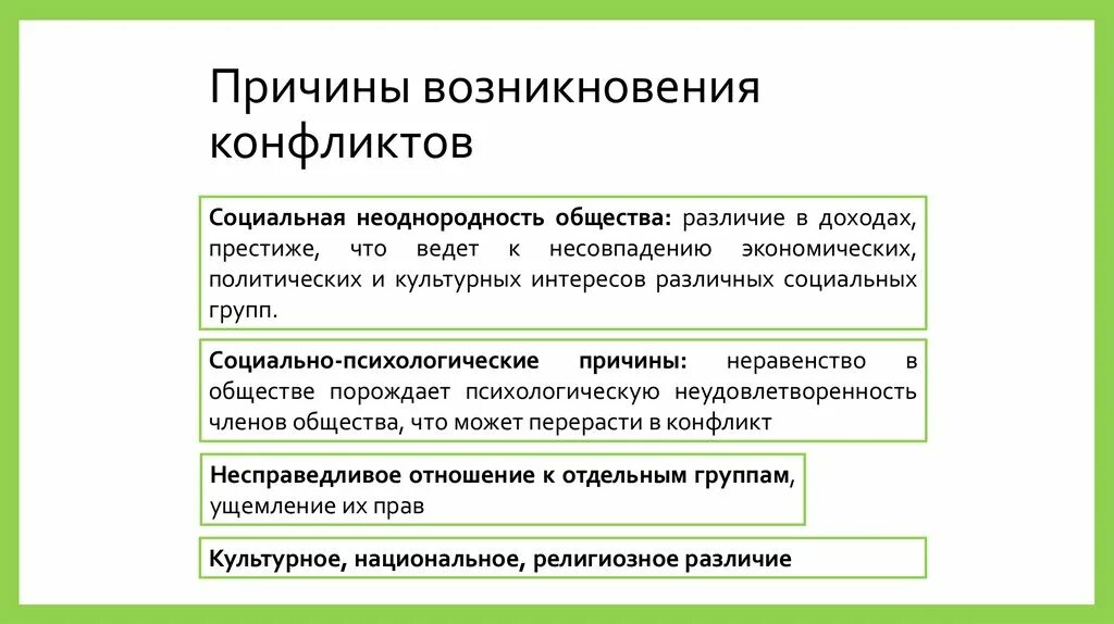 Причины возникновения социальных конфликтов. Социальная неоднородность общества. Причины социальной неоднородности общества. Социальный контроль социальный конфликт.