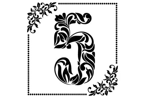 Цифра 4 новогодняя трафарет
