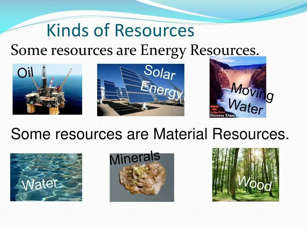 Different resources