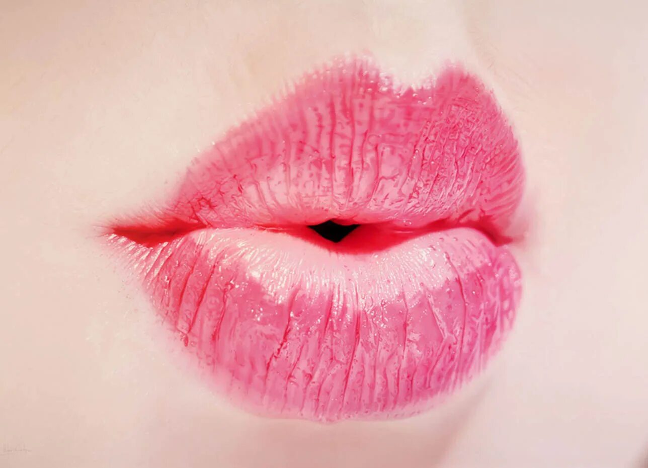 I love lips. Женские губы. Розовые губы. Нежно розовые губы. Картина губы.