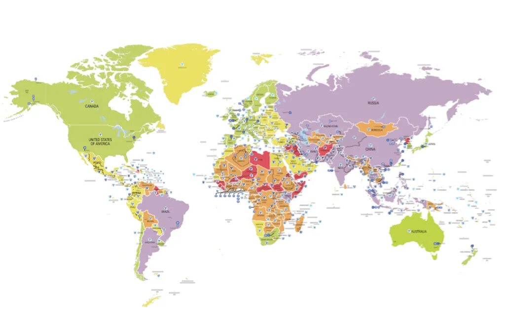Самые опасные страны для путешествий. Карта. Карта самых опасных мест для путешественника. Самые опасные страны для путешествий. Карта 2022.