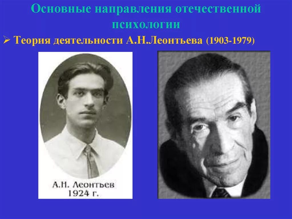 А.Н.Леонтьева 1903-1979. Направления Отечественной психологии. Основные направления психологии. Основнвеотечественной психологии. Психология обучения в отечественной психологии