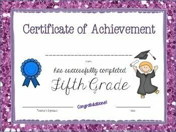 Grade certificate