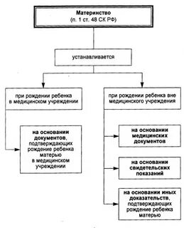 Определение отцовства и материнства