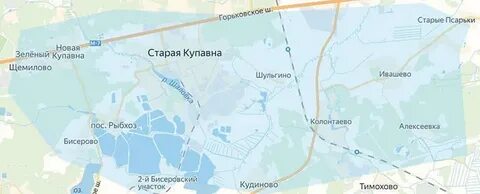 Карта купавны московской