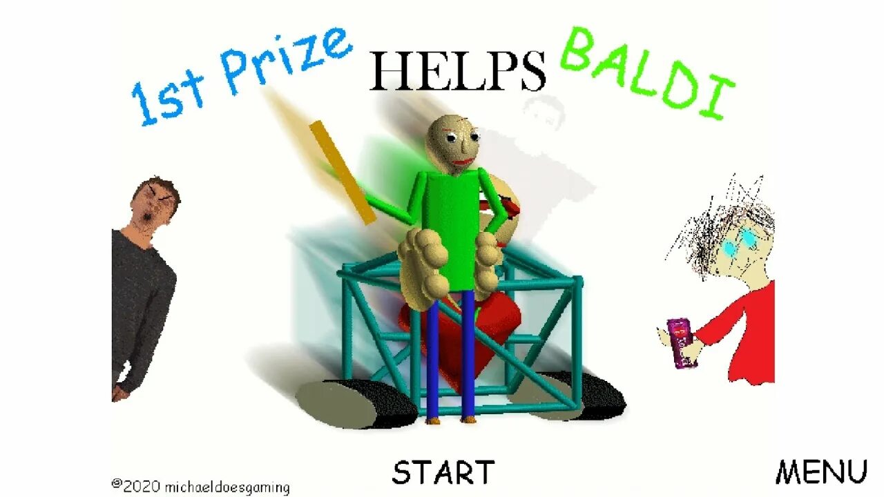 Everybody helps. Baldi s Basics 1st Prize helps Baldi. 1st Prize helps Baldi Android. 1st Prize Baldi человек. Первый приз Baldi s Basics.