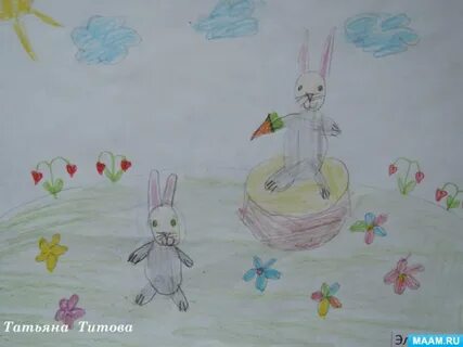 Рисунок охотники и зайцы старшая группа