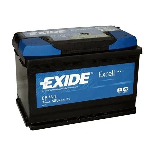 Аккумулятор автомобильный 74. АКБ Exide Excell 12v 74ah 680a 278x175x190 /-+/. Аккумулятор Exide 74ah. Аккумулятор Exide 74ah 680a.