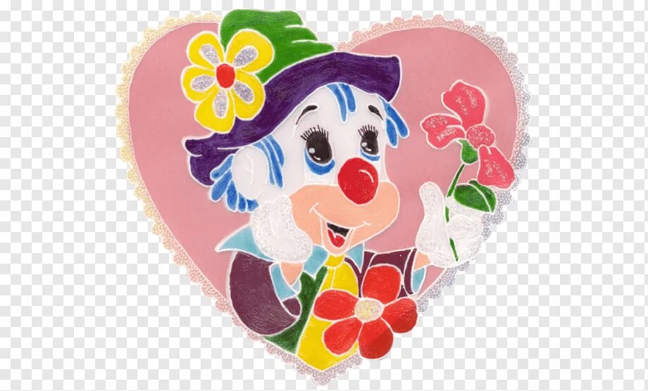 Сердце клоун. Клоун с сердечком. День клоуна с сердечками. Клоун из сердечек. Стикер клоуна сердечко.
