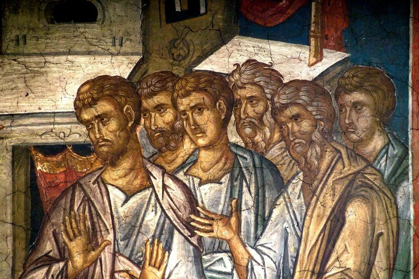 Апостол дня на сегодня читать. Апостол павел дечаны. апостол павел проповедует фреска. святой апостол павел фреска. нагорная проповедь икона фреска.