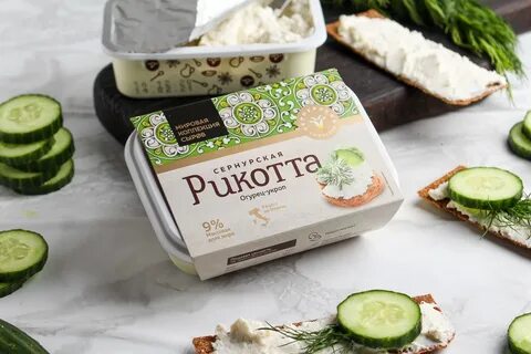 Сливочный сыр с огурцом и зеленью