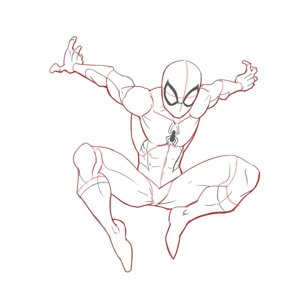 Draw spider man