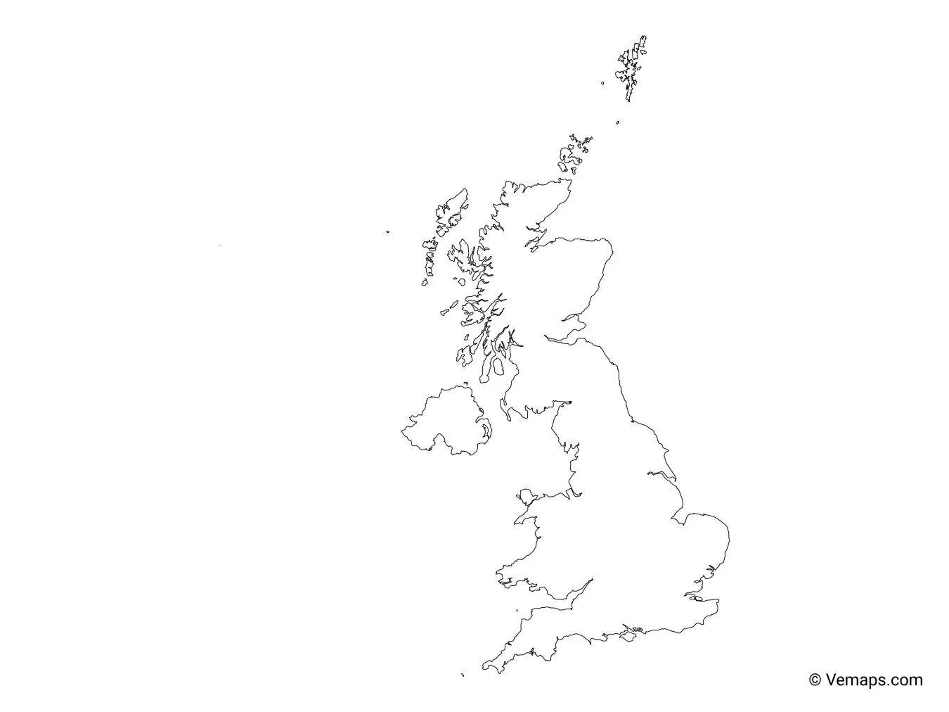 Физическая карта Великобритании контурная. Карта Великобритании контурная карта для печати. Великобритания политическая карта контурная. Карта Великобритании пустая.