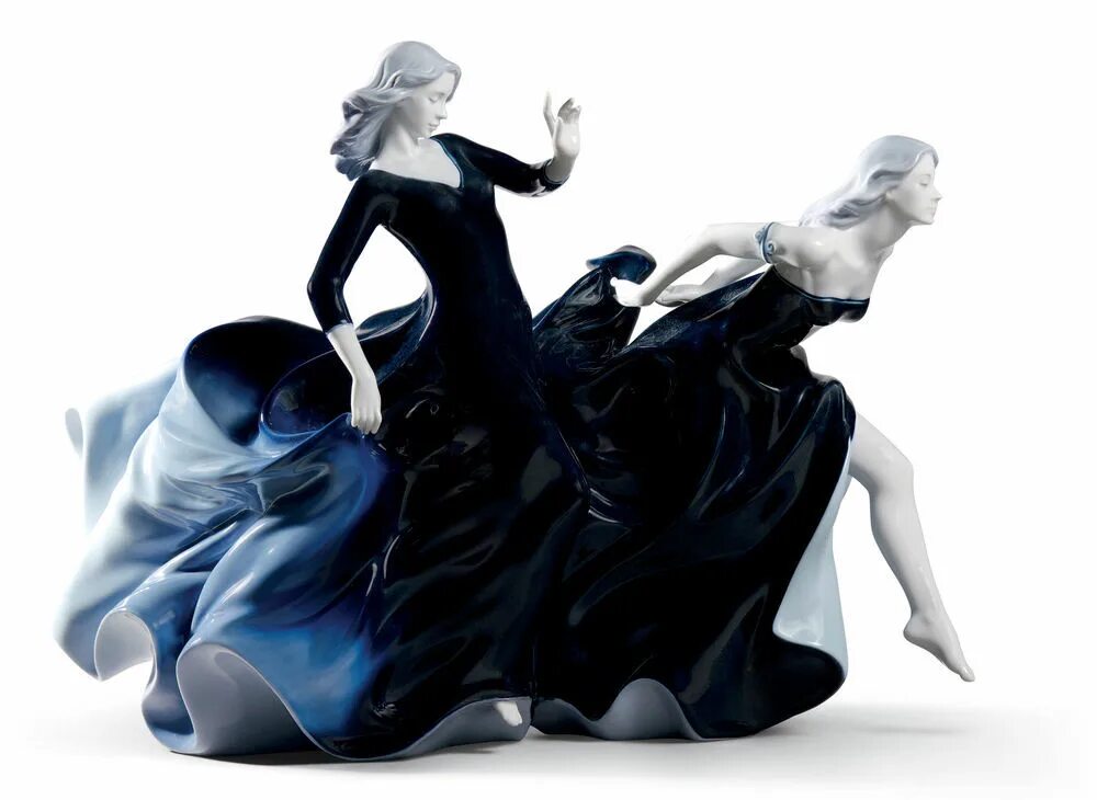 Статуэтка страстное танго Lladro. Лиадро танцовщица. Приближение ночи Lladro. Танцовщица фарфоровая статуэтка Ладро.