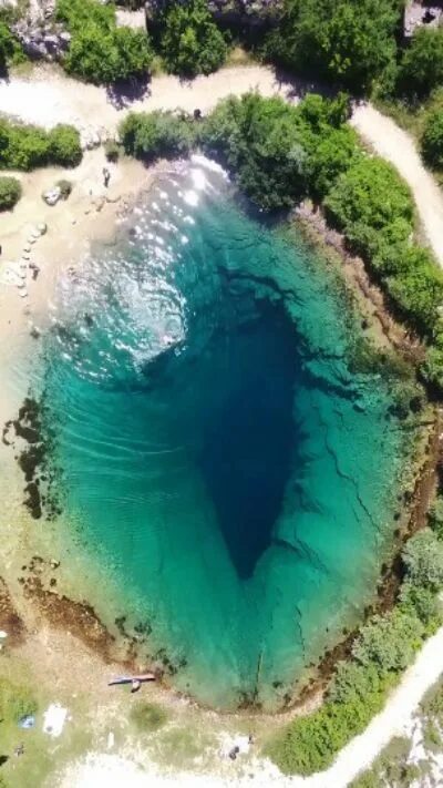 Озеро глаз земли хорватия фото Rogoznica, Croatia Drone Photography