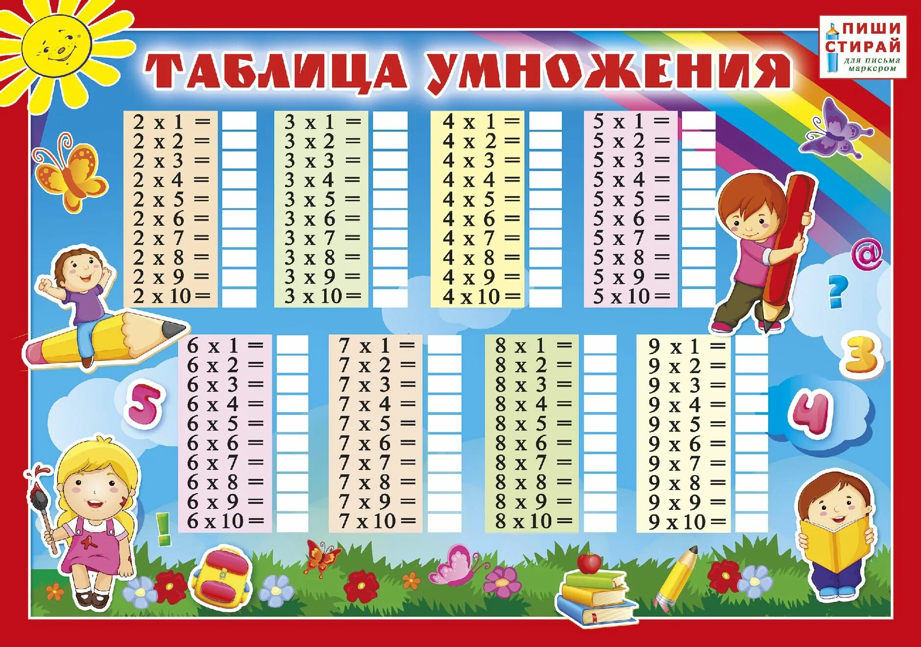 Таблица на 6 игр. Таблица умножения. Таблица умножения для детей. Т̷а̷б̷л̷и̷ц̷а̷ у̷м̷н̷о̷ж̷е̷н̷.