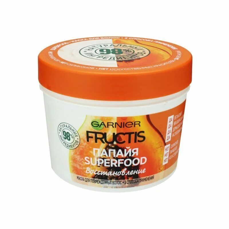 Fructis папайя Superfood маска. Маска для волос Garnier Fructis. Маска Fructis Superfood «папайя. Восстановление», Garnier. Маска гарньер папайя. Маска для волос fructis