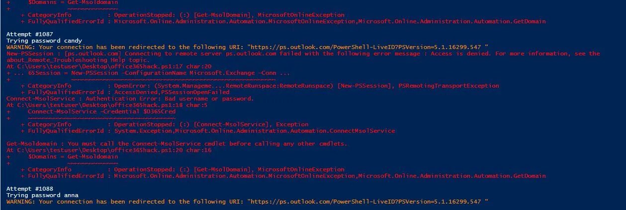 Создание почтового ящика Exchange POWERSHELL. Couldn't bind to