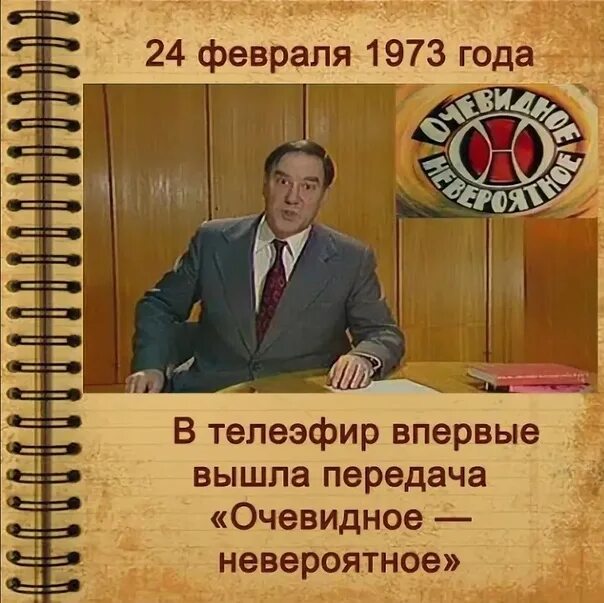 Очевидное невероятное телепередача ведущий Капица. 1973 Очевидное - невероятное передача.