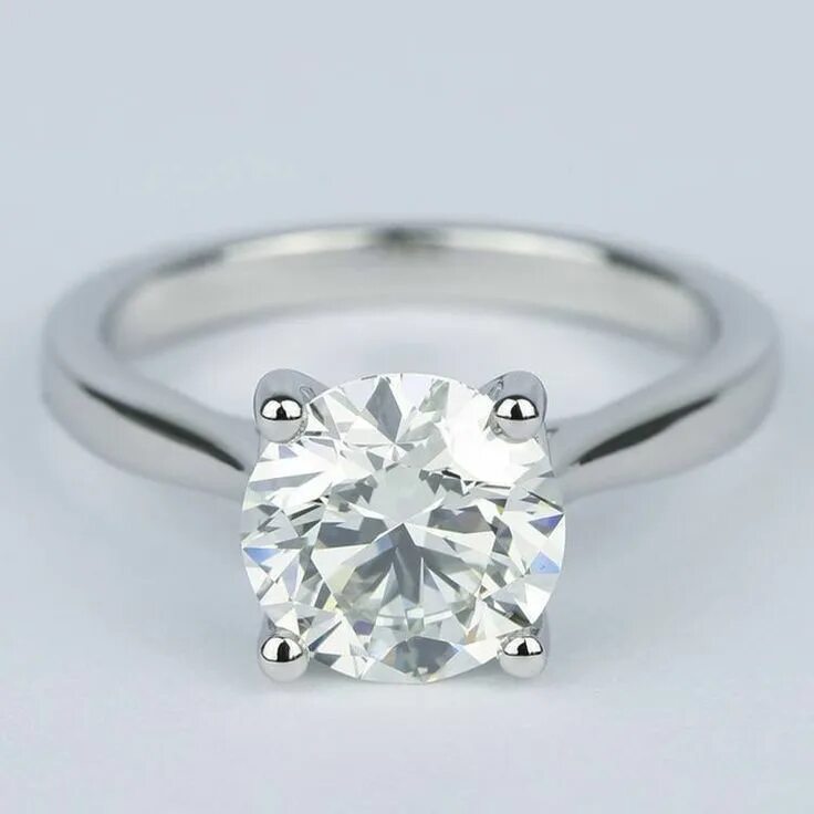GIA Certified Diamond Wedding Ring 0.50 Carat Princess Cut Diamond on 10k White 