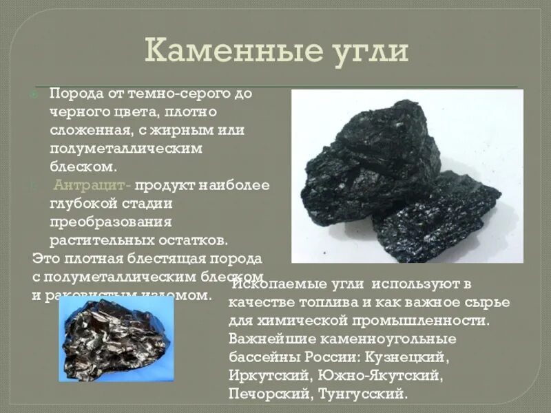 Уголь какая горная