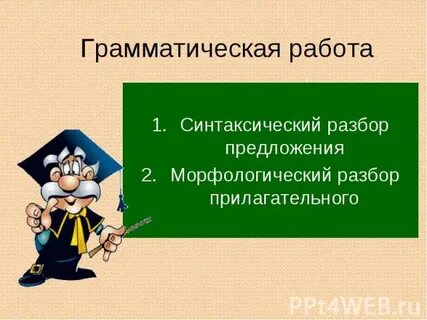Грамматическая работа