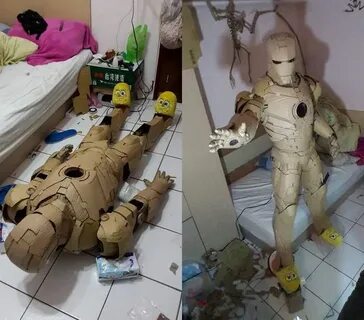 Костюм железного человека из картона