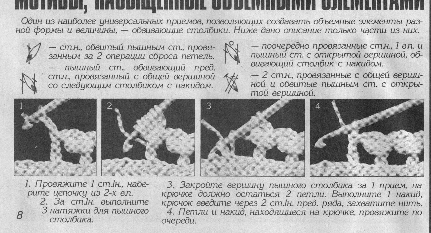 Как вязать крючком столбики с вершиной. Обвитой столбик крючком. блок-столбик крючком. обвитые пышные столбики крючком. рельефные пышные столбики крючком.