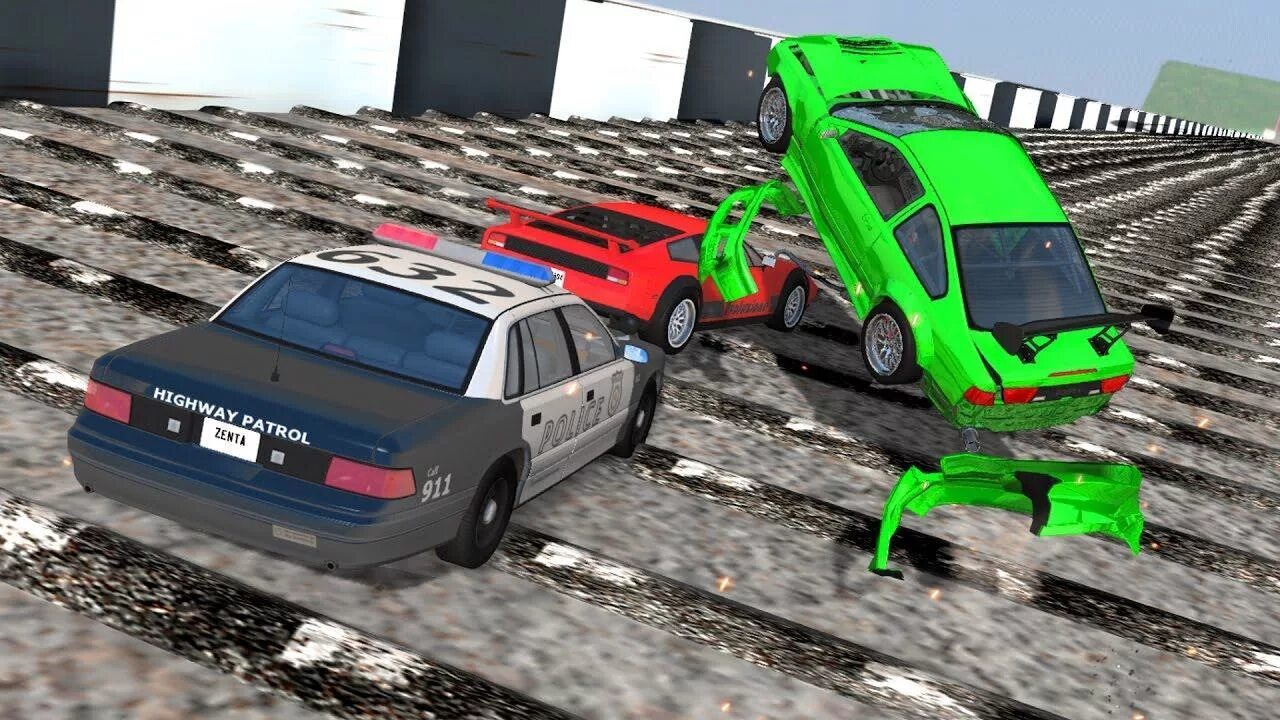 Crash simulator accident