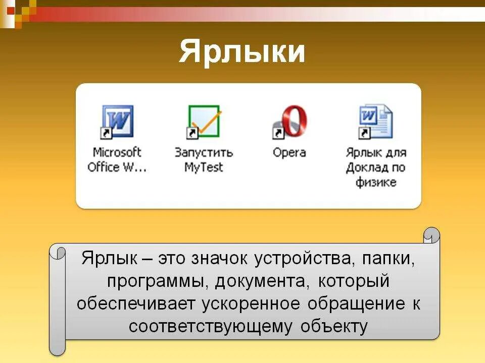 Как найти файл ярлыка. Ярлык папка с файлами. ярлык это в информатике. ярлык программы. ярлык в ос windows это.