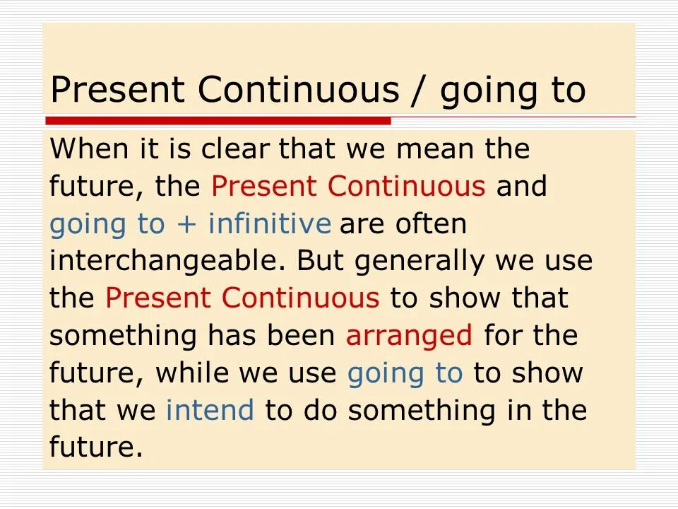 Be going to when we use. Be going to future simple present continuous разница. present continuous to be going to. going to present continuous. going to will present continuous правило.