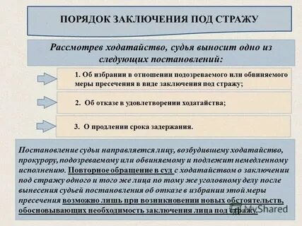 Срок заключения под стражу упк