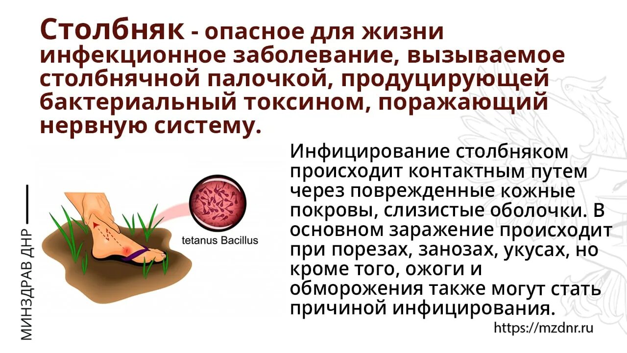 Сколько нельзя мочить столбняк. Столбняк и его профилактика. Столбняк симптомы и профилактика.