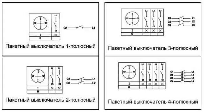 Схема подключения выключателя обозначения Розетка двухполюсная