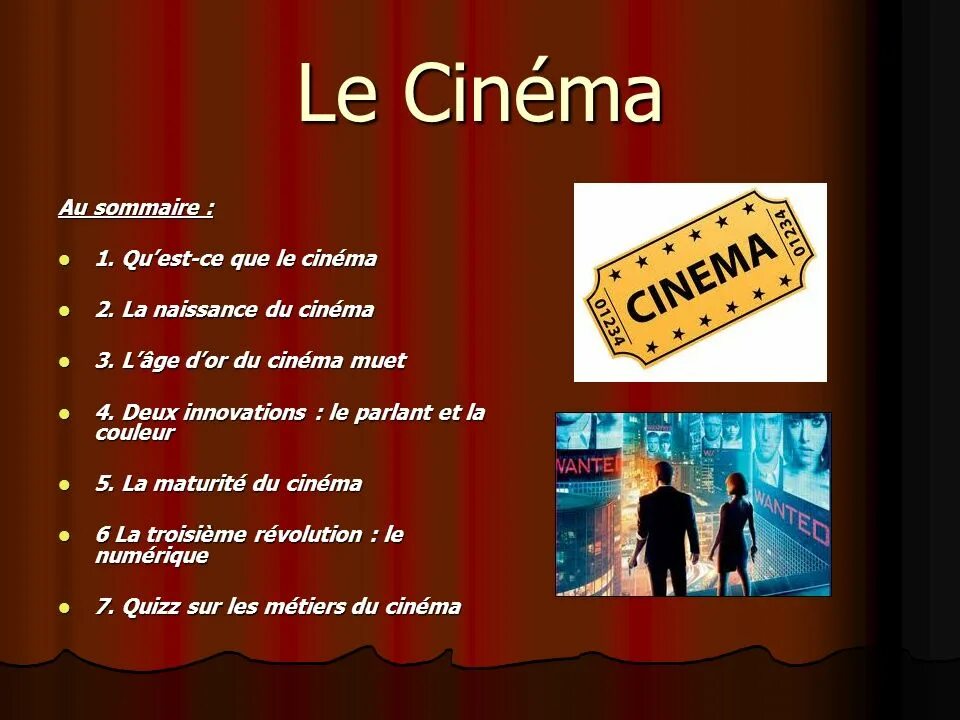 N est que la. Посему le Cinema. Ду Cinema est ne Hourra. Le role du Cinema dans notre vie Eric Benoit ответ. Sommaire.