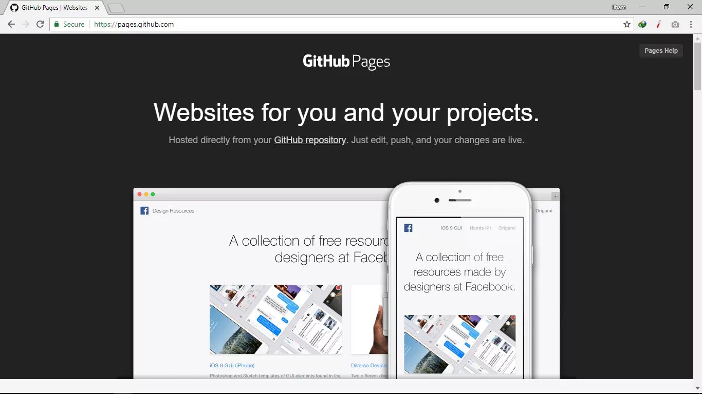 Git pages. Github pages.
