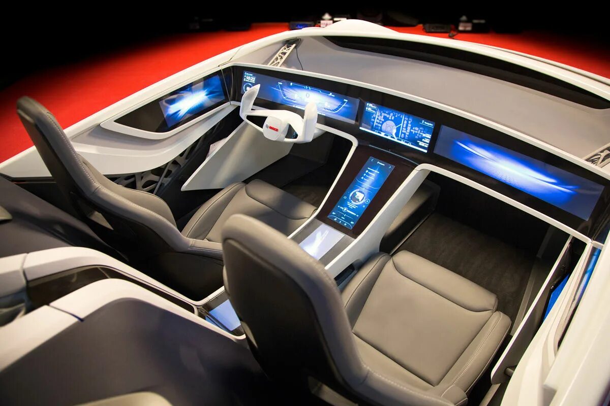 Салон автомобиля будущего. Интерьер автомобиля будущего. Салон машины будущего. Концепт интерьера автомобиля.