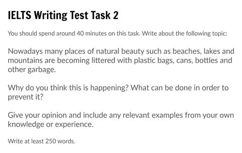 Writing about environment